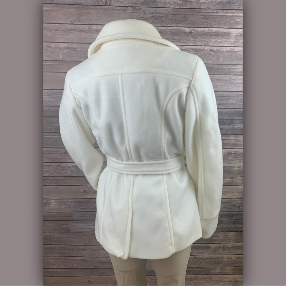 B_envied White Belted Jacket with Pockets Size M - Picture 3 of 7